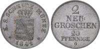 Sachsen-Albertinische Linie 2 Neugroschen Friedrich August II. 1836-1854.