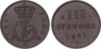 Mecklenburg-Strelitz 3 Pfennig Georg 1816-1860.