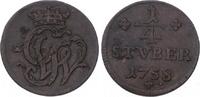 Wied-Runkel 1/4 Stüber 1 Johann Ludwig Adolf 1706-1762.
