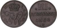 Mecklenburg-Strelitz 3 Pfennig Friedrich Wilhelm 1860-1904.
