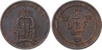Schweden 2 Öre 1 Oskar II. 1872-1907.