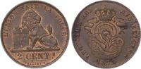 Belgien, Königreich 2 Centimes Leopold II. 1865-1909.