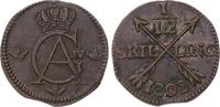 Schweden 1/12 Skilling Gustav IV. Adolf 1792-1809.