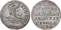 Polen 3 Gröscher 1 Sigismund III. 1587-1632.
