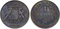 Baden-Durlach Kreuzer Friedrich I. 1852-1907.