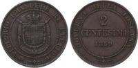 Italien-Toskana 2 Centesimi Provisorische Regierung 1859-1861.