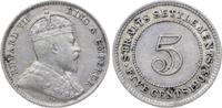 Malaysia-Straits Settlements 5 Cents Edward VII. 1901-1910. -