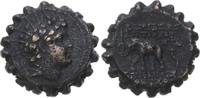 Seleukiden AE (Serratus) 144/ Antiochos VI. Dionysos 144-142 v. Chr.. -