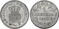 Bayern Kreuzer 1870 Ludwig II. 1864-1886. Fast Stempelglanz