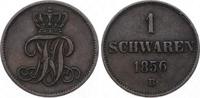 Oldenburg Schwaren 1856 B Nicolaus Friedrich Peter 1853-1900. Sehr schön