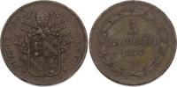 Italien-Kirchenstaat / Vatikan 5 Baiocchi 1854 Pio IX. 1846-1878. Kl. Randfehler, sehr schön-vorzüglich