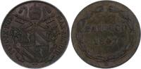 Italien-Kirchenstaat / Vatikan Baiocco 1847 Pio IX. 1846-1878. Winzige Randfehler, fast vorzüglich