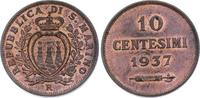 Italien-San Marino 10 Centesimi 1937 R Fast Stempelglanz