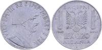 Albanien 0, 20 Lek 1940 Vittorio Emanuele III. 1939-1941. Vorzüglich