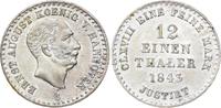 Braunschweig-Calenberg-Hannover 1/12 Taler 1843 S Ernst August 1837-1851. Vorzüglich +
