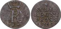Brandenburg-Preußen Schilling 1764 E Friedrich II. 1740-1786. Sehr schön