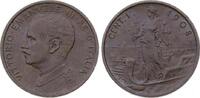 Centesimo 1908 Italien-Königreich Vittorio Emanuele III. 1900-1946. Winz. Kratzer, vorzüglich-Stempelglanz