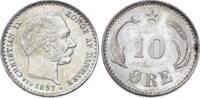 Dänemark 10 Öre 1 1897 Christian IX. 1863-1906. Attraktives Exemplar. Fast Stempelglanz