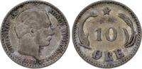 10 Öre 1 1889  CS Dänemark Christian IX. 1863-1906. Hübsche Patina. Sehr schön