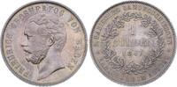 Baden-Durlach Gulden 1867 Friedrich I. 1852-1907. Hübsche Patina. Vorzüglich