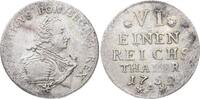 Brandenburg-Preußen 1/6 Taler 1752 A Friedrich II. 1740-1786. Kleine Schrötlingsfehler, leichte Prägeschwäche, sehr schön-vorzüglich