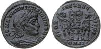 Follis 316-340 n. Chr. Kaiserzeit Constantinus II. 316-340. Dunkelgrüne Patina. Vorzüglich