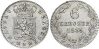 Nassau 6 Kreuzer 1835 Wilhelm 1816-1839. Leicht berieben, vorzüglich