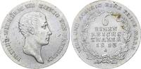 Brandenburg-Preußen 1/6 Taler 1813 A Friedrich Wilhelm III. 1797-1840. Winz. Schrötlingsfehler, vorzüglich-Stempelglanz