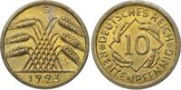 Weimarer Republik 10 Rentenpfennig 1923 G Prachtexemplar. Fast Stempelglanz