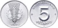 Deutsche Demokratische Republik 5 Pfennig 1950 A Prachtexemplar. Fast Stempelglanz