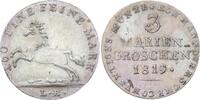 Braunschweig-Calenberg-Hannover 3 Mariengroschen 1819 LB Georg III. 1760-1820. Feine Patina. Kl. Schrötlingsfehler, vorzüglich-Stempelglanz