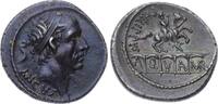 Republik Denar L. Marcius Philippus 56 v. Chr.. Hübsche dunkle Patina. Feine Tönung. Vorzüglich / Stempelglanz