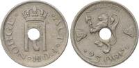 25 Öre 1 1921 Norwegen Haakon VII. 1905-1957. Sehr schön +