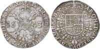Belgien-Brabant 1/2 Patagon 1643 Philipp IV. von Spanien 1621-1665. Sehr schön +