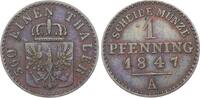 Brandenburg-Preußen Pfennig 1847 A Friedrich Wilhelm IV. 1840-1861. Sehr schön
