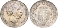 Lira 1887  M Italien-Königreich Umberto I. 1878-1900. Hübsche Patina. Leicht berieben, vorzüglich