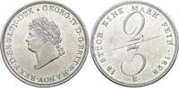 Braunschweig-Calenberg-Hannover 2/3 Taler 1828 B Georg IV. 1820-1830. Min. justiert, winz. Schrötlingsfehler, vorzüglich-Stempelglanz