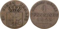 Brandenburg-Preußen 4 Pfennig 1823 D Friedrich Wilhelm III. 1797-1840. Winz. Einhiebe, fast sehr schön