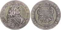 Schleswig-Holstein-Plön 2/3 Taler 1690 Johann Adolf 1671-1704. Hübsche Patina. Kl. Randfehler, sehr schön
