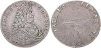 Schleswig-Holstein-Plön 2/3 Taler 1690 Johann Adolf 1671-1704. Winz. Schrötlingsfehler, sehr schön