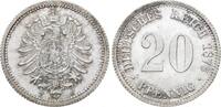 Kleinmünzen 20 Pfennig 1876 F Fast Stempelglanz