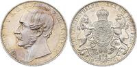 Braunschweig-Calenberg-Hannover Taler 1861 B Georg V. 1851-1866. Hübsche Patina. Winz. Kratzer, vorzüglich-Stempelglanz