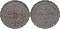 Russland Cu 3 Kopeken Alexander II. 1855-1881. -
