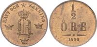 Schweden 1/2 Öre 1 Oskar I. 1844-1859. -