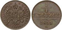 1/4 Kreuzer 1851  A Römisch Deutsches Reich Franz Joseph I. 1848-1916. Vorzüglich