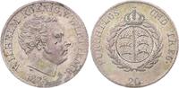20 Kreuzer 1823 Württemberg Wilhelm I. 1816-1864. Hübsche Patina. Min. justiert, vorzüglich