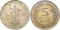 Weimarer Republik 5 Mark 1925 D Hübsche Patina. Winz. Kratzer, winz. Randfehler, fast Stempelglanz