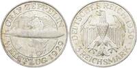 Weimarer Republik 3 Mark 1930 G Kl. Kratzer, winz. Randfehler, fast Stempelglanz