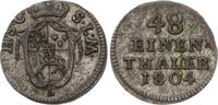 Sachsen-Coburg-Saalfeld 1/48 Taler (Sechspfennige) 1804 L Franz 1800-1806. Hübsche Patina. Sehr schön