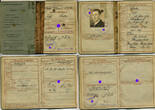 Drittes Reich 1942/45 Wehrpass 2./Inf.Ers.Btl. 41 stärker gebraucht